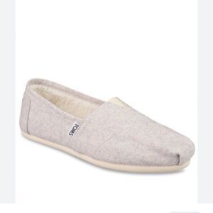 Tom’s Classic Shearling Lined Woolen Slip-on Shoes Sz 7.5